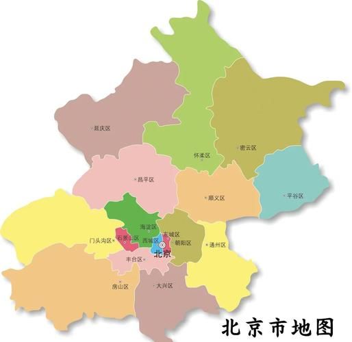 北京各区地图分布图_如何看懂北京16区位置关系