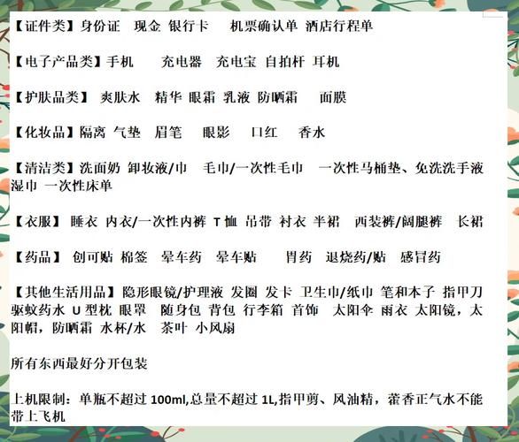 北京旅游必备物品清单_去北京旅游需要带什么