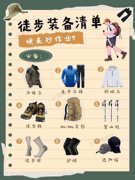 户外徒步装备清单_新手第一次徒步需要准备什么
