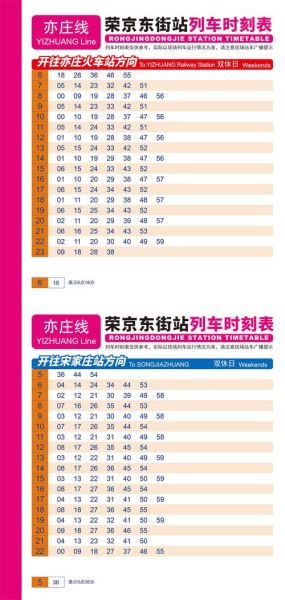 北京亦庄线地铁首末班车时间_亦庄线换乘站有哪些